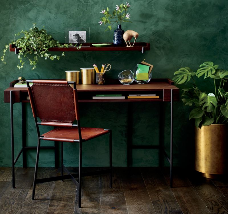 Laredo Brown Leather Dining Chair + Reviews Crate & Barrel Canada